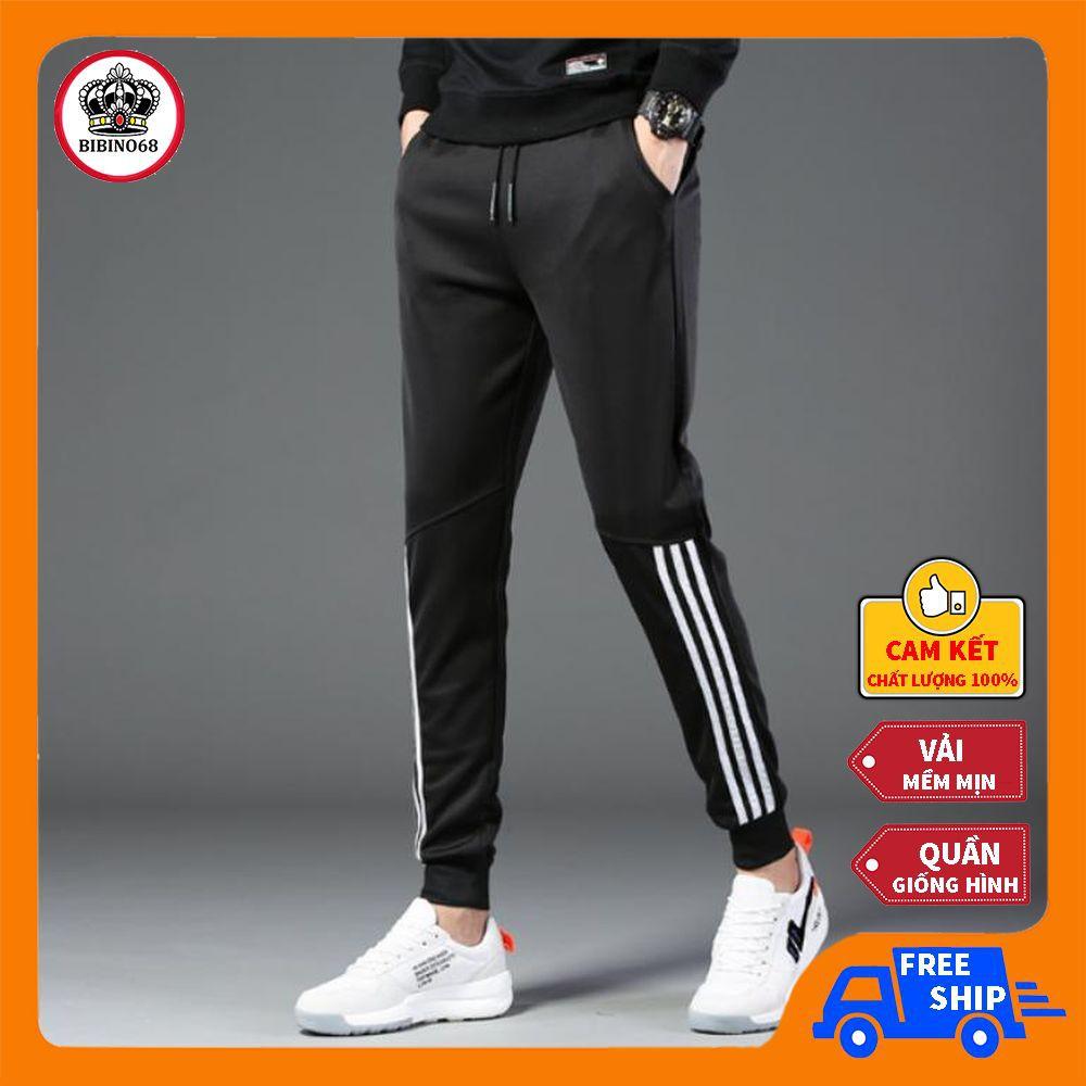 Quần jogger nam cao cấp thu đông thể thao dài cao cấp bigsize vải umi dày dặn ấm áp bô gấu BIBINO