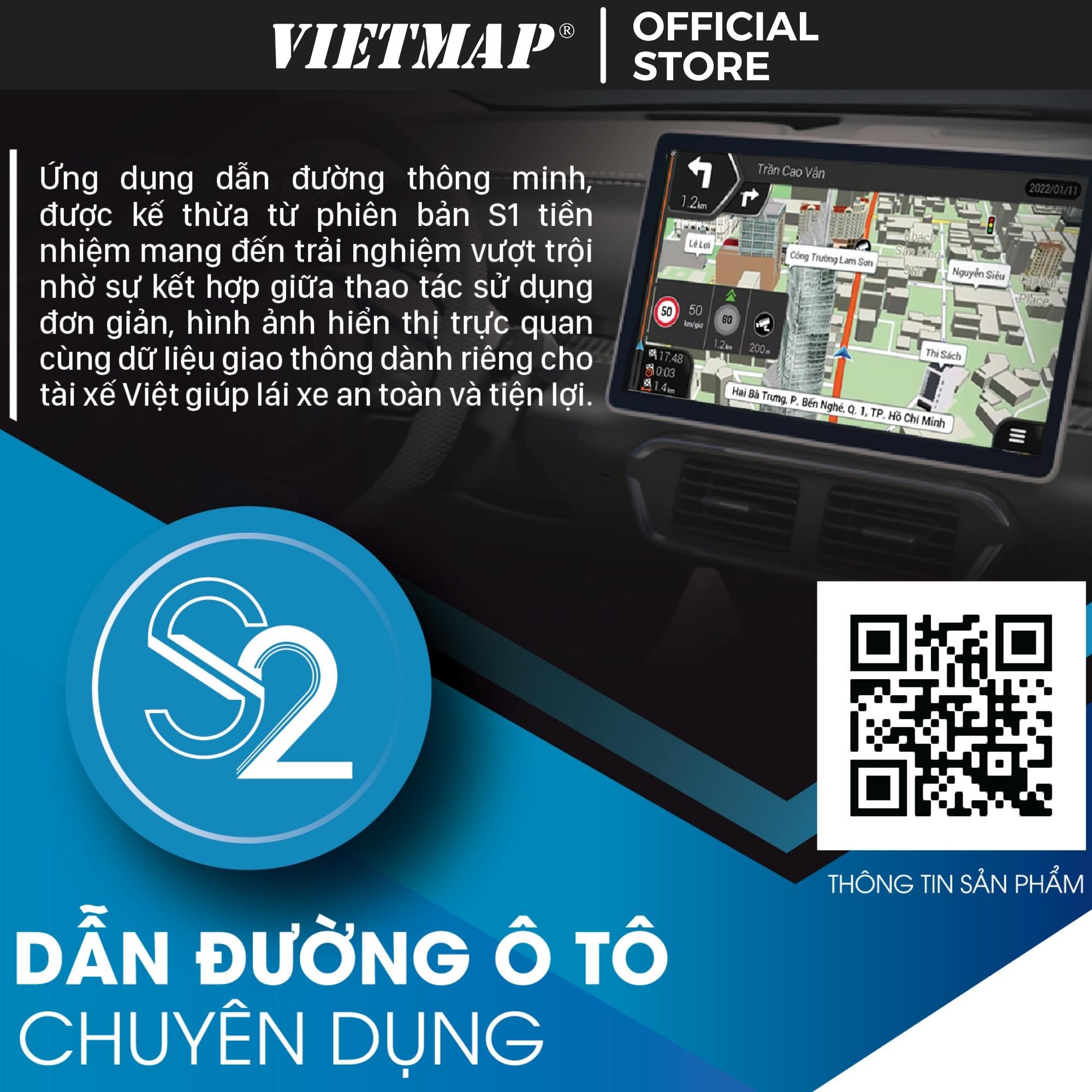 Phần mềm dẫn đường ô tô chuyên dụng VIETMAP S2 - Hàng Chính Hãng
