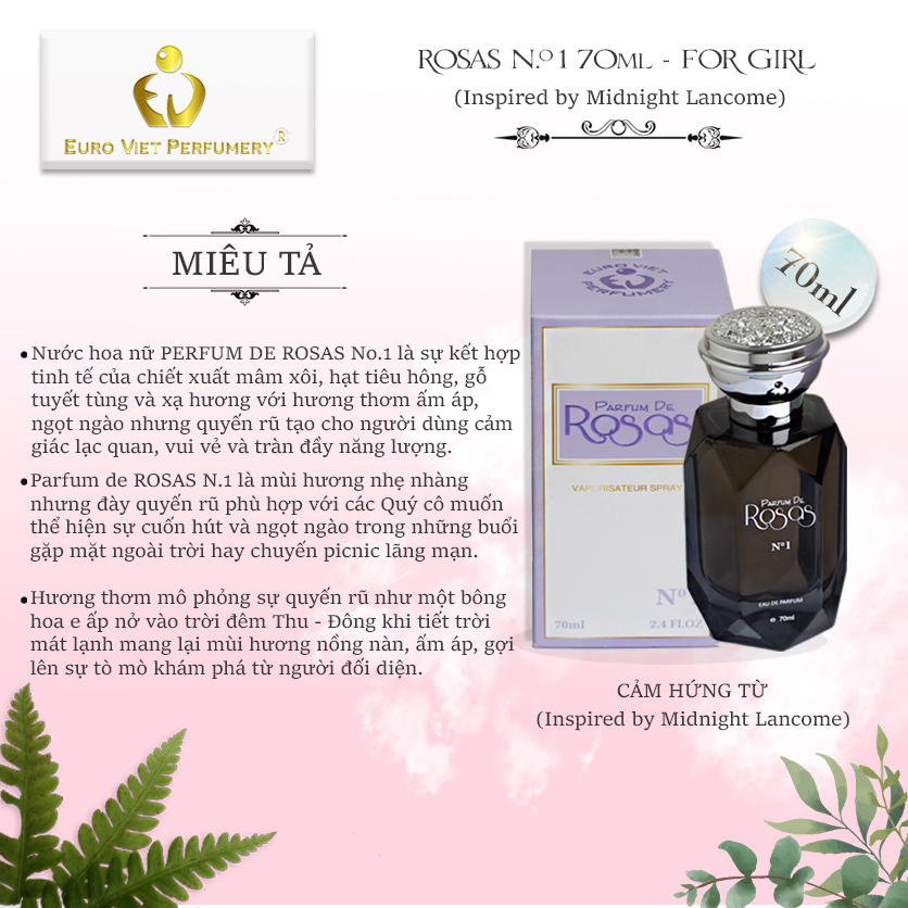 Nước hoa PERFUM DE ROSAS No.1 ( Bí ẩn)