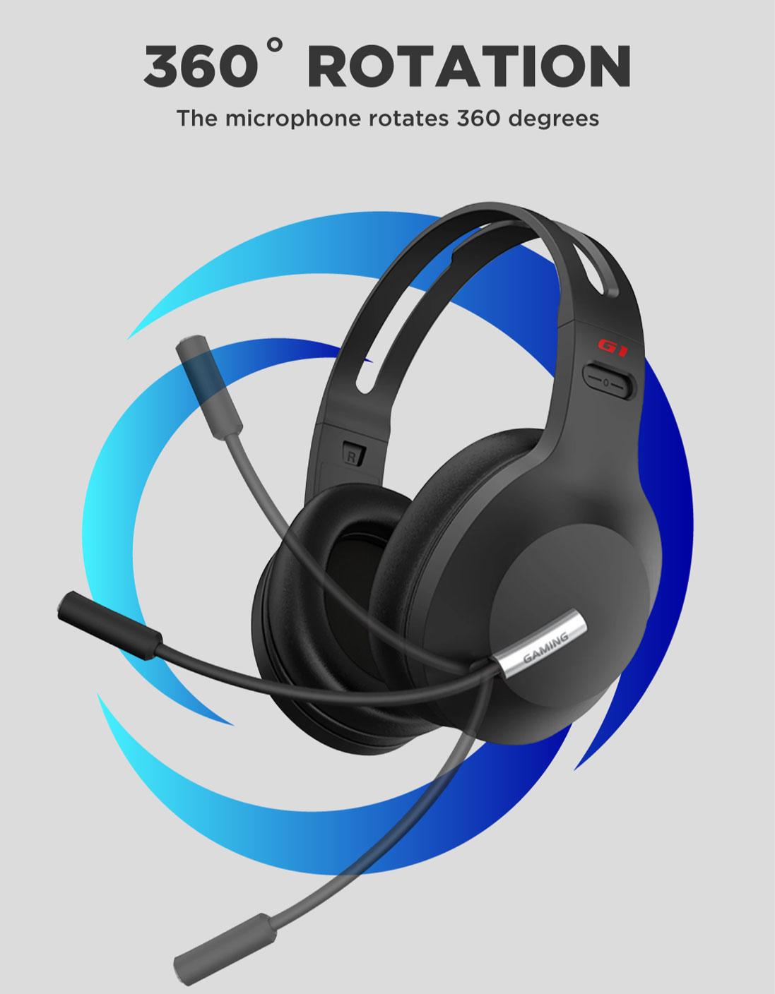 Tai nghe Gaming EDIFIER G1 SE Micro chống ồn uốn cong 360 độ - Cổng kết nối 3.5mm - Đệm tai êm ái - Điều khiển trên dây - Hàng chính hãng
