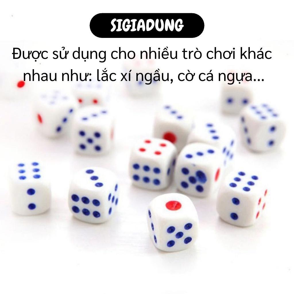 Xúc Xắc - Combo 10 Viên Xí Ngầu 6 Mặt Chơi Cá Ngựa Tiện Lợi 8579