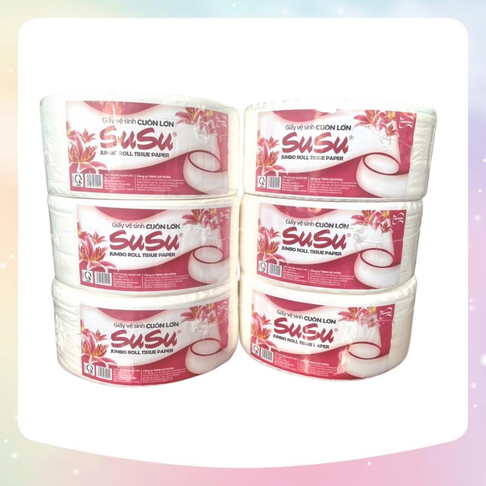 Giấy vệ sinh cuộn lớn, giấy vệ sinh công nghiệp 700gr cao cấp SuSu - Giấy loại 1