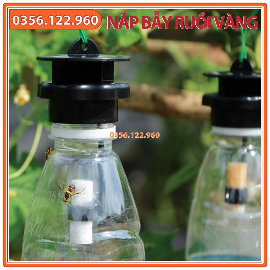 Set 10 Nắp bẫy Ruồi vàng + thuốc dẫn dụ - Dụng cụ bẫy Ruồi, muỗi, ong