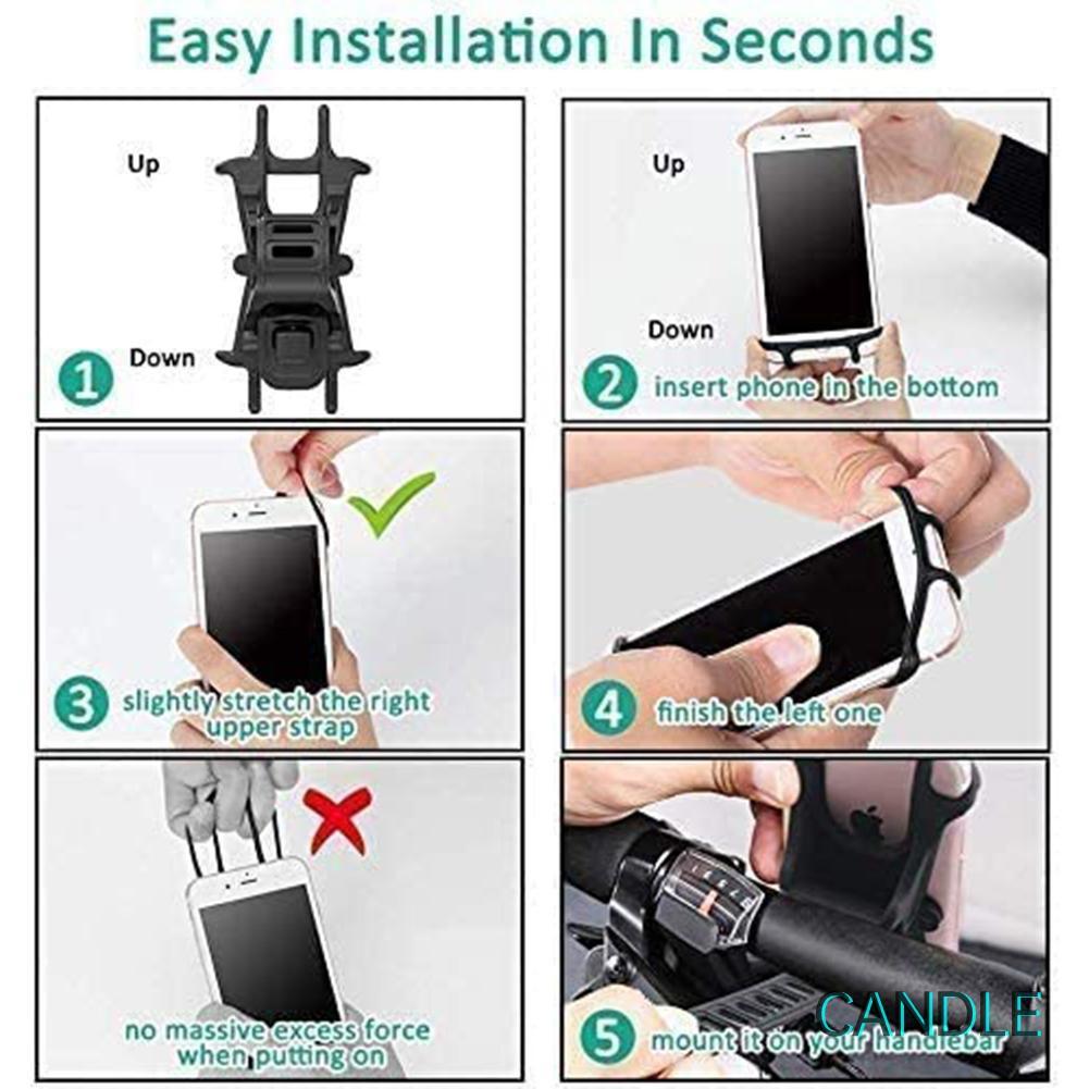 Giá Đỡ Điện Thoại Chống Sốc Xoay 360 Độ Gắn Xe Đạp