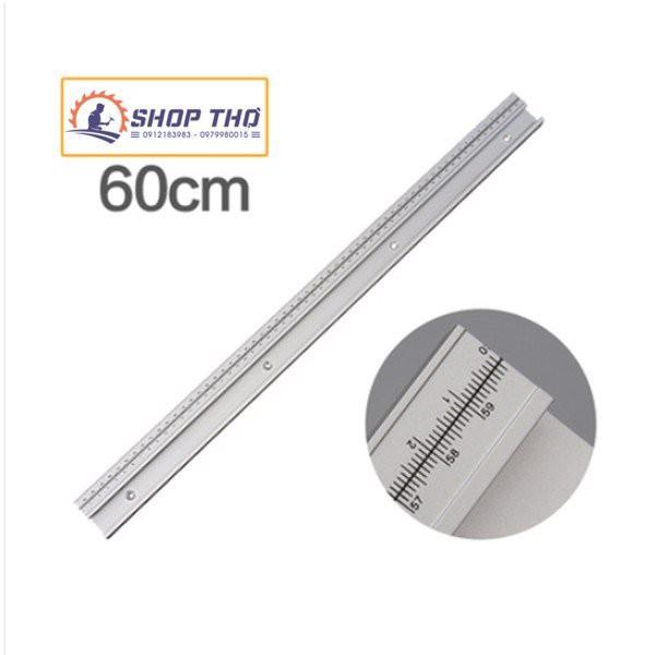 Ray trượt nhôm độ dài 60cm - vạch thước khắc liền chế máy cho đồ mộc và cơ khí