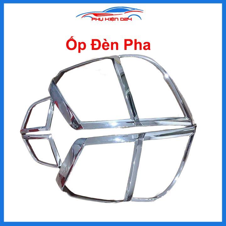 Ốp viền đèn pha hậu mạ crom Toyota Wigo chống trầy trang trí bảo vệ xe