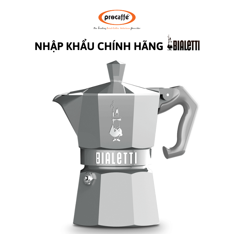 ẤM PHA CÀ PHÊ BIALETTI MOKA EXCLUSIVE SILVER