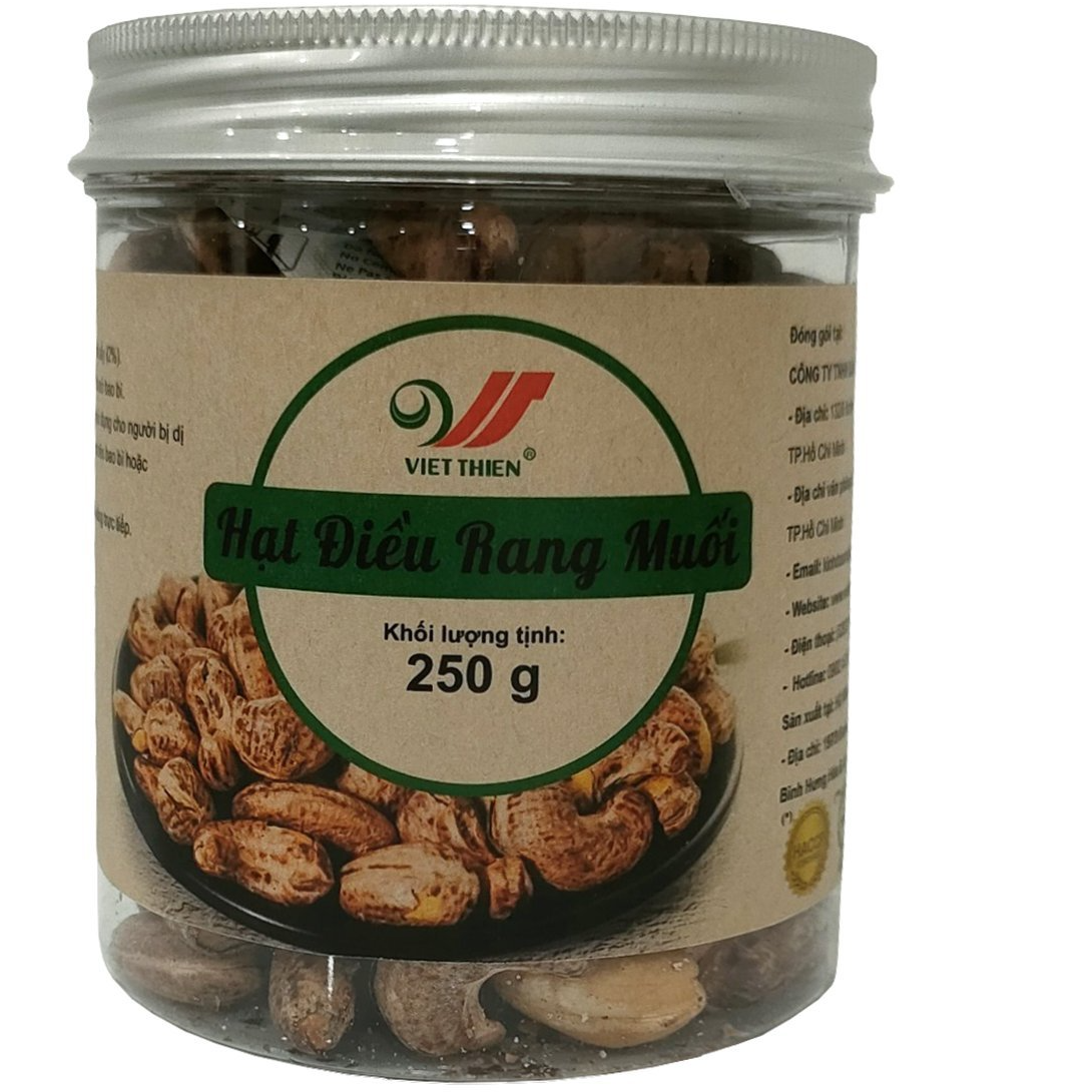 Hạt Điều Rang Muối Việt Thiên 250g_Nhà Máy Sản Xuất Và Phân Phối Sỉ Nông Sản, giá rẻ
