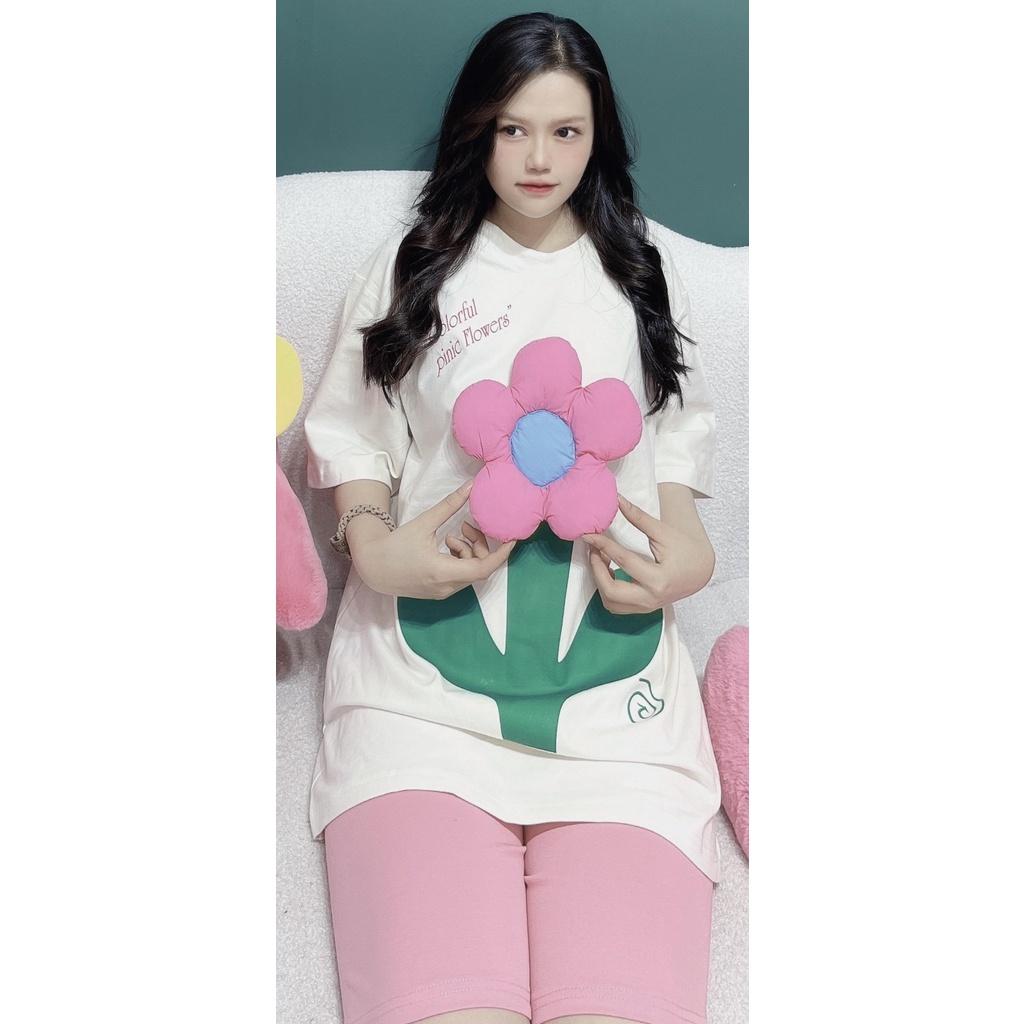 Set Bộ Lửng Đính Hoa Nổi Cute - K119