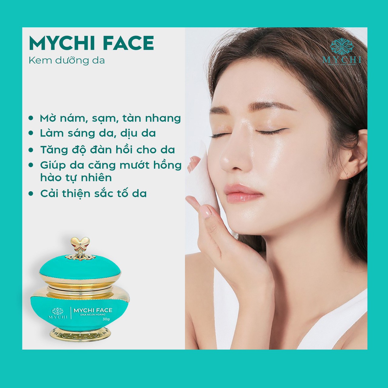 (Tặng kem body Mychi 235k) 2h Kem dưỡng da mặt Mychi Face