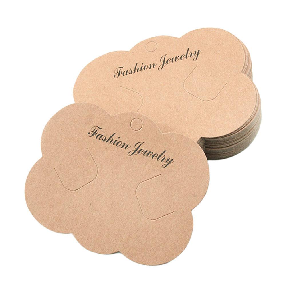 50x Hair Clip Card Paper Jewelry Display Cards Blank Hairpin Packaging Card