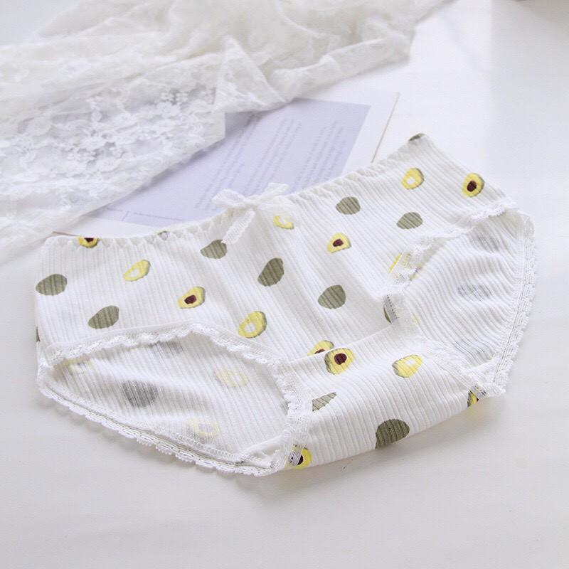 Quần Lót Cotton In Hình Quả Bơ Dễ Thương Cho Nữ