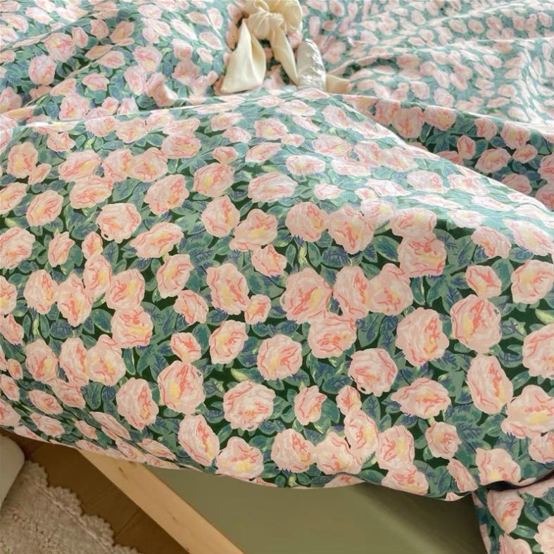 Bộ chăn ga gối Cotton Living 100% Nhànhím_Bedding đủ size giường nệm