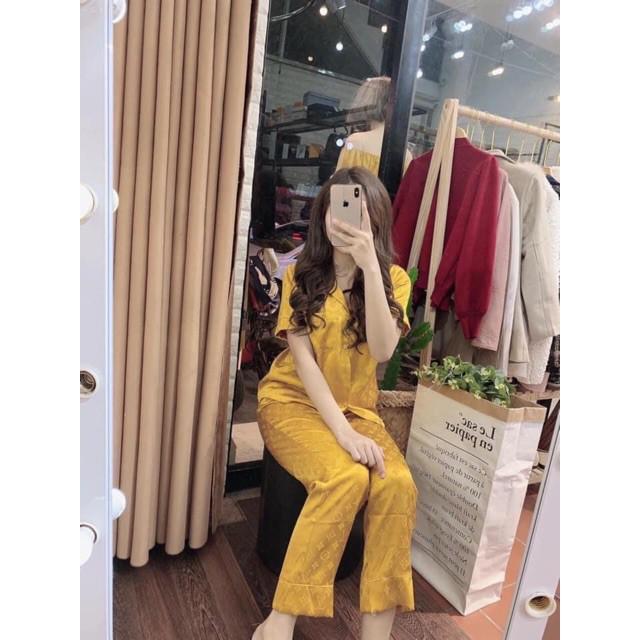 Bộ ngủ pijama lụa gấm cao cấp 