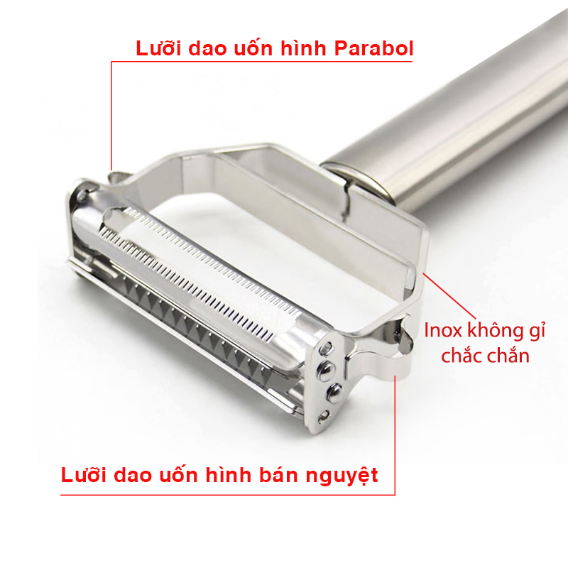 Dụng cụ bào nạo (gọt) củ quả đa năng KG1009 bằng thép inox không gỉ