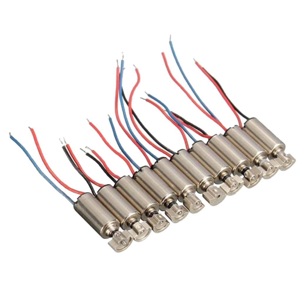 10 Chiếc 4x8mm Micro Coreless Cao Tốc Độ Động Cơ DC 1.5-3V Động Cơ Dài 8mm