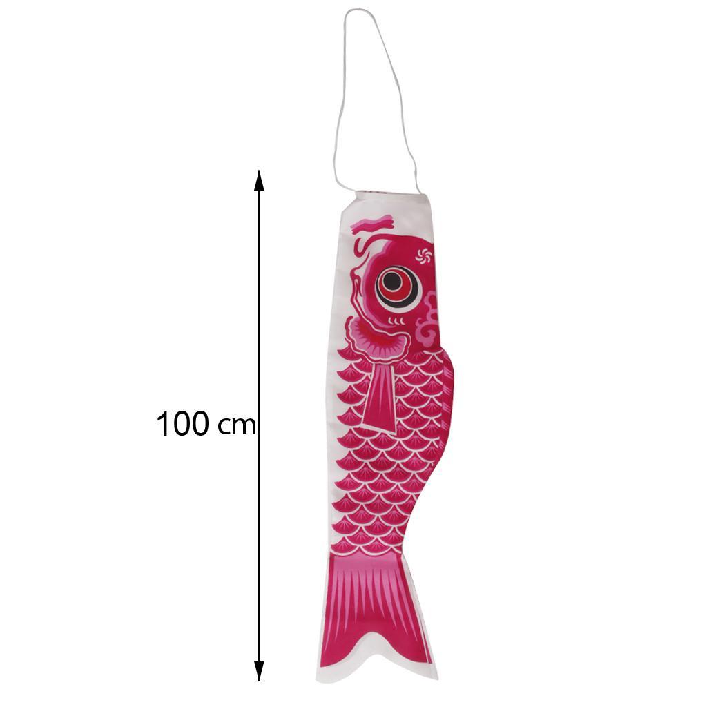 4X 55-150cm Various Japanese Windsock Carp Flag Koi  Sailfish 100cm Pink