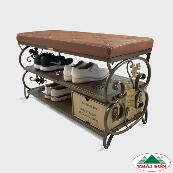 Kệ giày dép kết hợp ghế ngồi Thái Sơn - Lắp ráp Sắt mỹ thuật, sơn tĩnh điện ( HÀNG CHÍNH HÃNG - ĐỔI TRẢ MIỄN PHÍ )