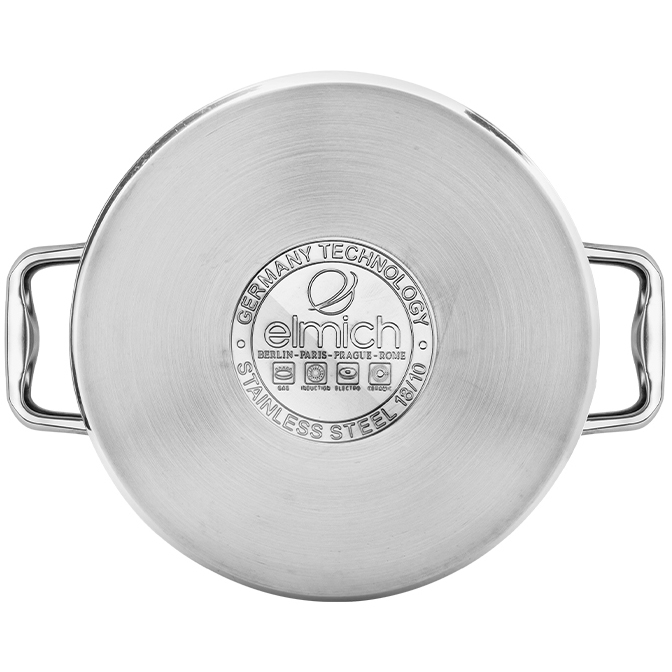 Bộ nồi 5 đáy Inox 304 Elmich Berlin EL 3980 Size 16, 18, 22cm