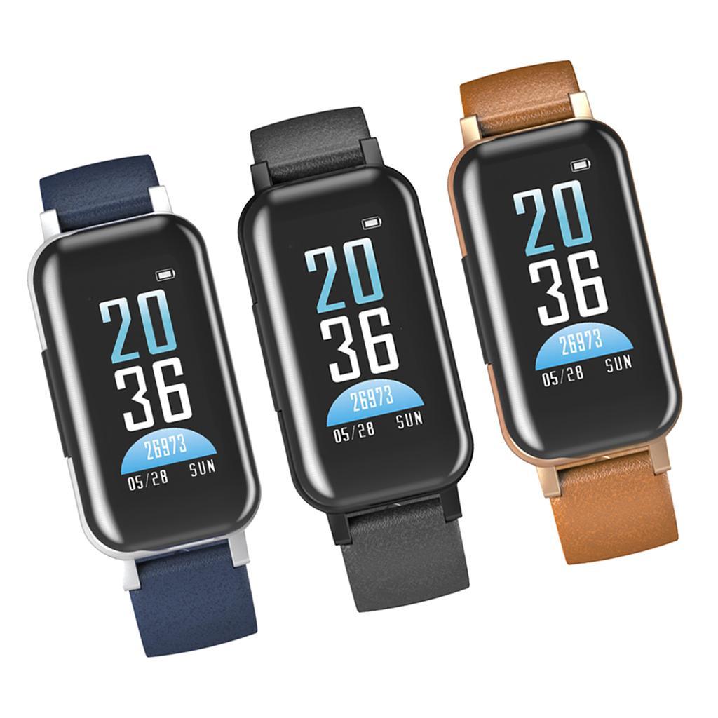 2 in 1 Wireless Binaural Bluetooth Headphone Smart Fitness Bracelet Monitor