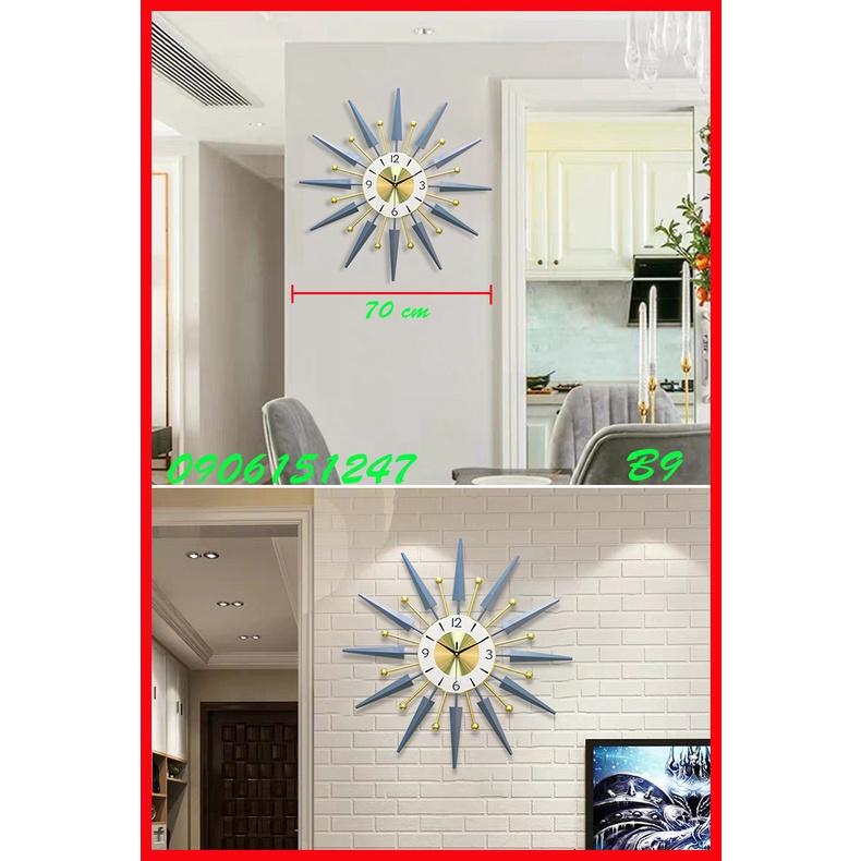 Đồng hồ treo tường trang trí decor B9 kích thước 70 x 70 cm