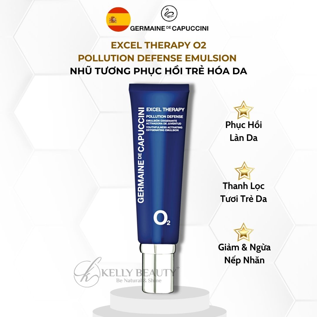 Nhũ Tương Germaine ET O2  Pollution Defense Emulsion - Tăng Miễn Dịch Da, Thanh Lọc, Chống Lão Hóa Da | Kelly Beauty