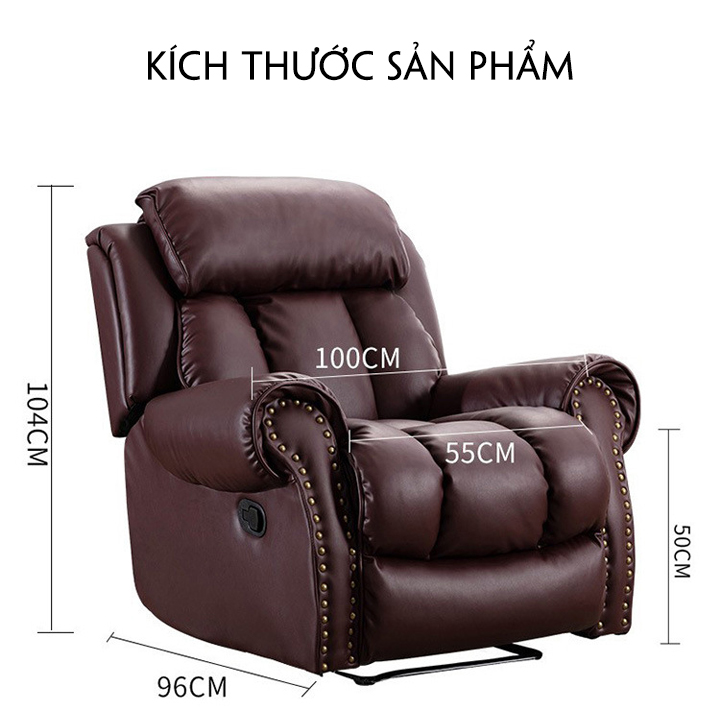 Ghế sofa đơn cao cấp thư giãn đọc báo xem phim, ghế sofa bọc da, ghế sofa