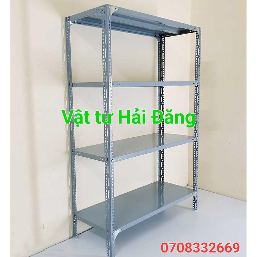 Kệ sắt V Lỗ đa năng 4 TẦNG Rộng 50cm X Dài 100cm X Cao 150cm ,kệ sắt lắp ghép đa năng