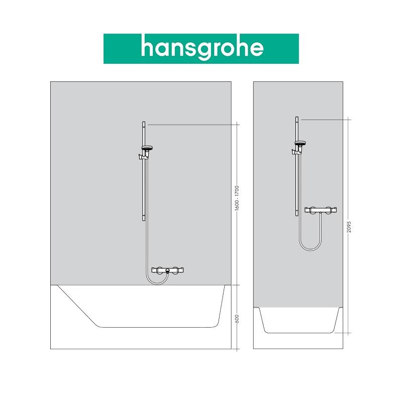 Tay sen kèm thanh trượt HANSGROHE Crometta 65 26532