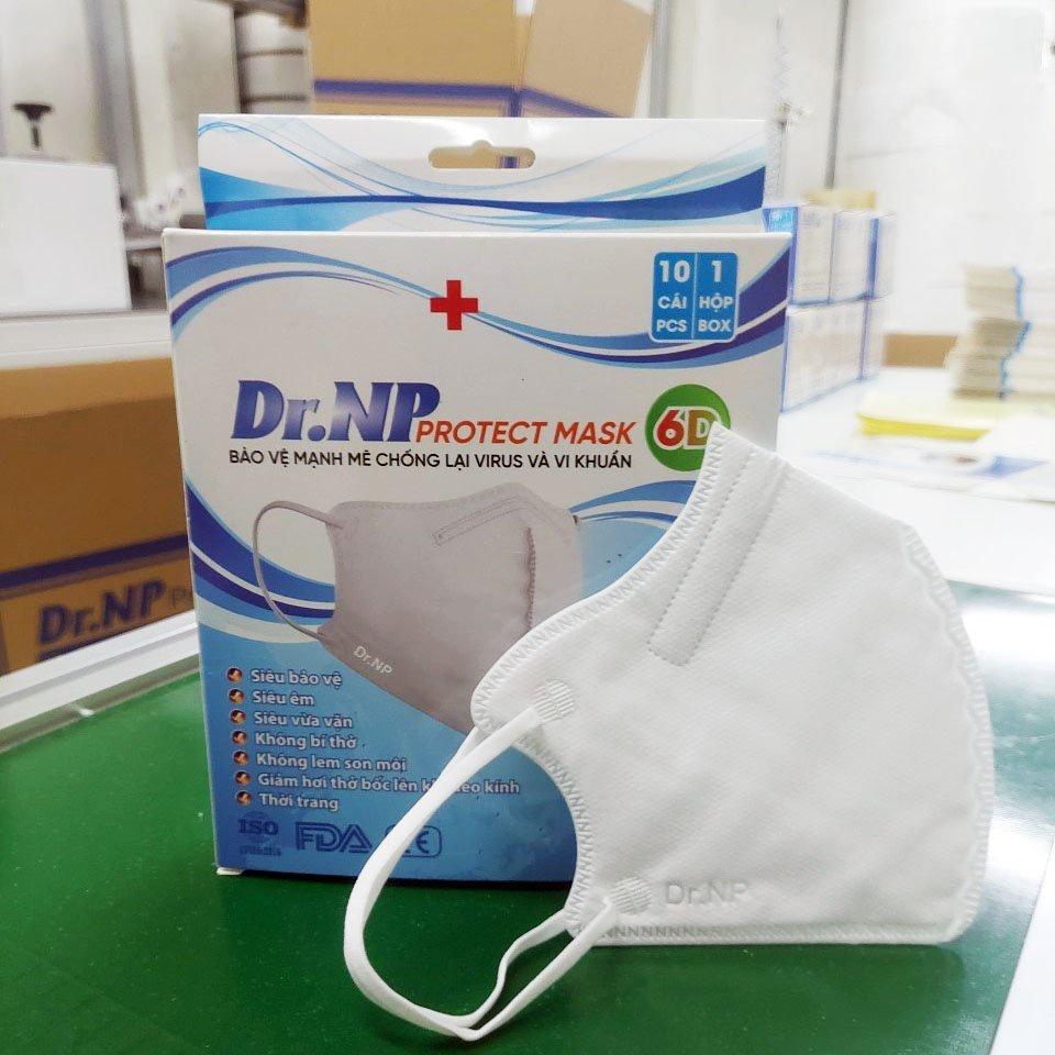 Combo 6 hộp Khẩu Trang Dr.Np 6D [5 Lớp Kháng Khuẩn] [HỘP 10 CHIẾC][SizeL]