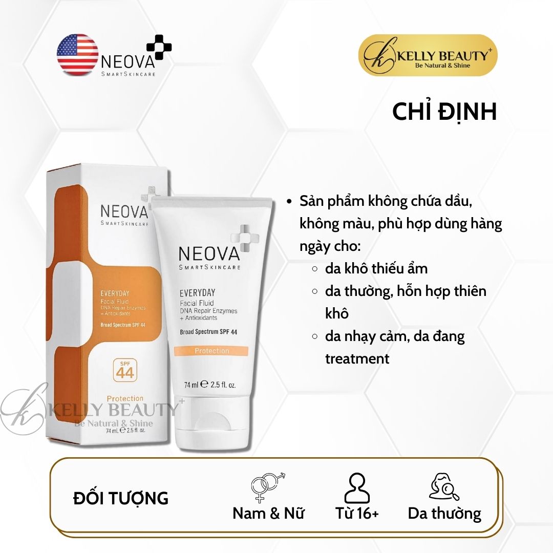 Kem Chống Nắng Phổ Rộng NEOVA Everyday SPF 44 | Kelly Beauty