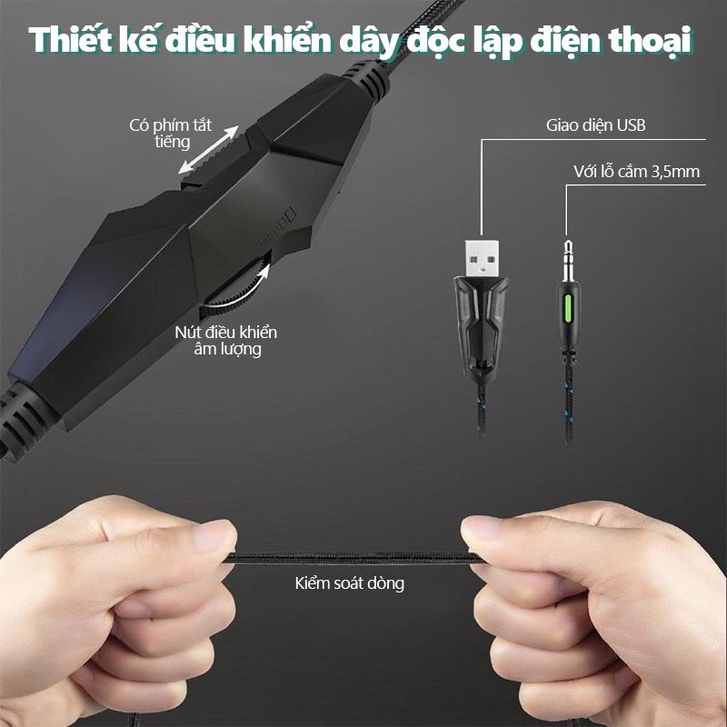 ONIKUMA K19 Tai nghe chụp tai chơi game có mic tích hợp đèn LED cho điện thoại / Pc / Ps4  [Hàng chính hãng]