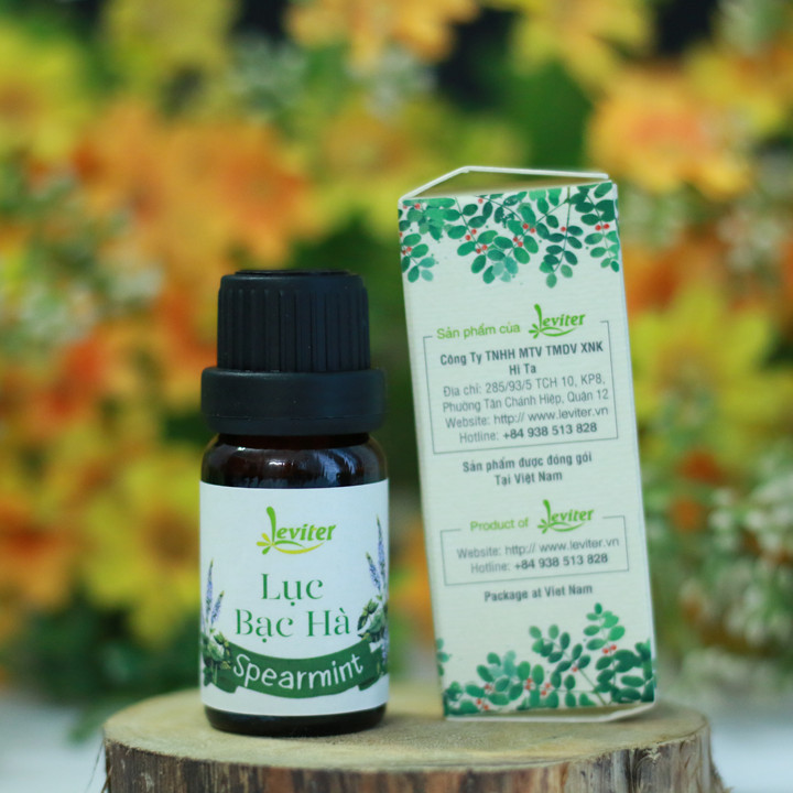 Combo Tinh Dầu Lục Bạc Hà Leviter 10ml Và Nụ Hoa Hồng Kẹp Cửa Gió Xe Ôtô