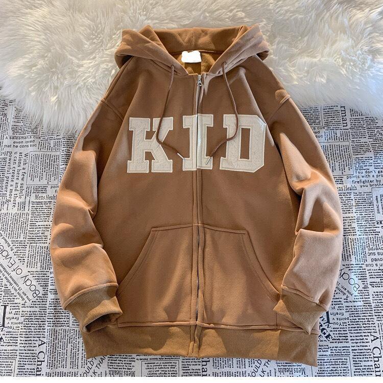 Áo khoác nỉ bông cotton dày mịn - hoodie form rộng unisex Kid - 2N Unisex