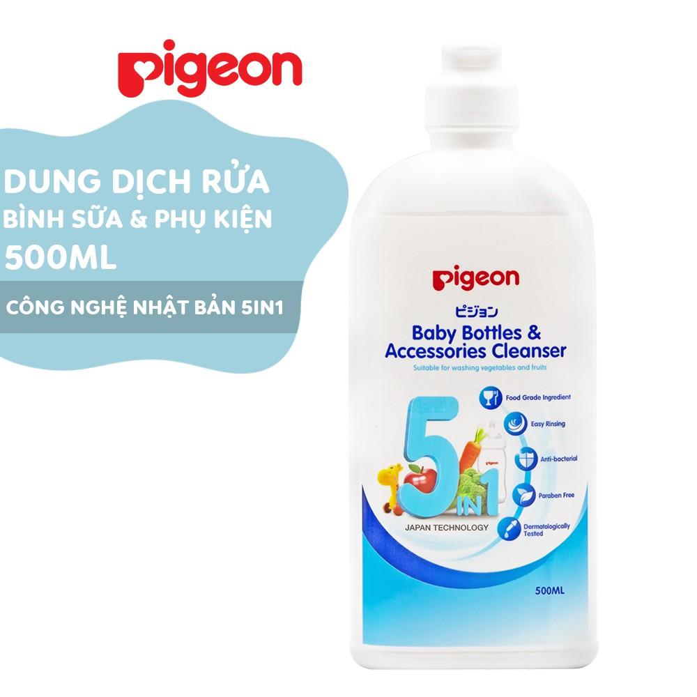 Dung dịch súc rửa bình sữa & phụ kiện Pigeon 500ml/ 450ml túi thay thế