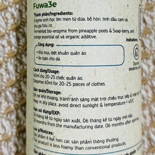 [ Nước giặt Fuwa3e size mini du lịch 100ml ] an toàn giặt quần lót và giặt đồ trẻ em