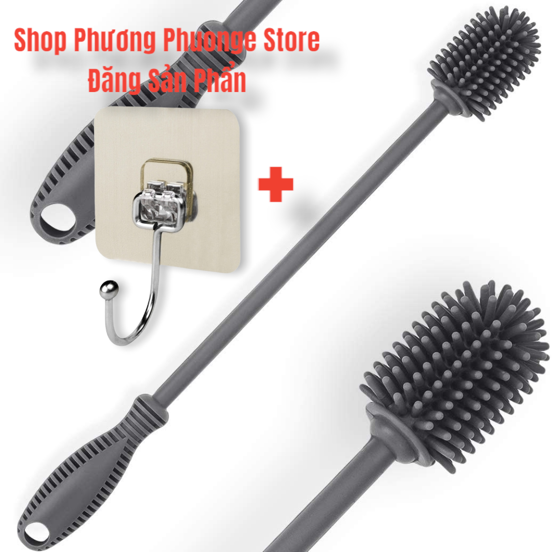 CÂY CỌ TUA VỆ SINH CHẤT LIỆU SILICOM PHỦ KÍN LIỀN KHỐI CÁN LÕI THÉP SIÊU BỀN XỬ DỤNG VỆ SINH ĐA NĂNG