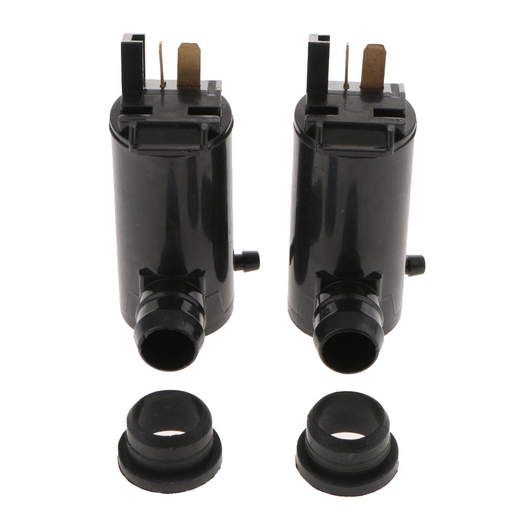 2 Pieces Universal 12V Car Vehicles Windshield Washer Pump Nozzle Motor