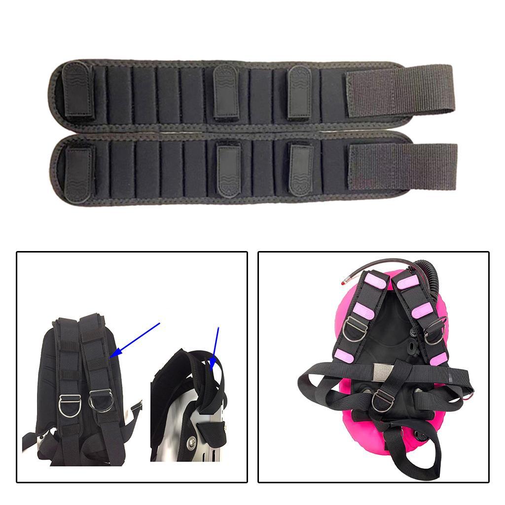 Comfortable Diving Backplate Shoulder strap mat Cushion Padded Harness for Reducing Shoulder Fatigue Dive  Carry Strap Webbing Pads