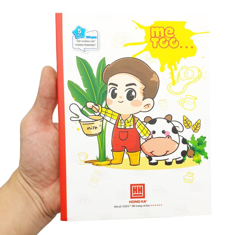Vở Class Me Too - 5 Ô Ly 96 Trang 100gsm - Hồng Hà 0303 (Mẫu Màu Giao Ngẫu Nhiên)