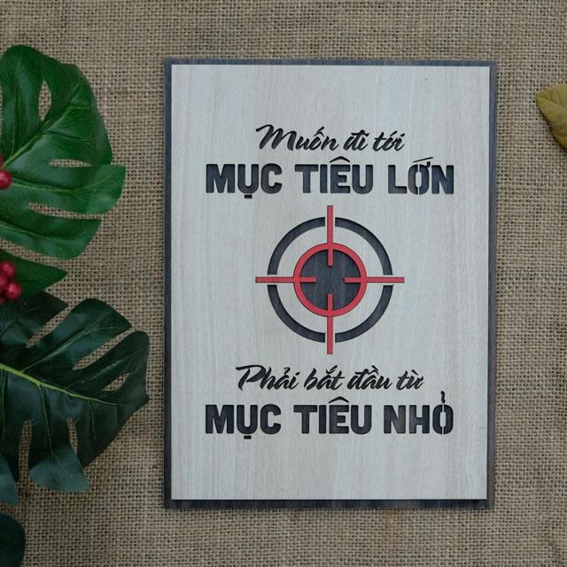 Tranh văn phòng tạo động lực TBIG011: Muốn đi tới mục tiêu lớn phải bắt đầu từ mục tiêu nhỏ