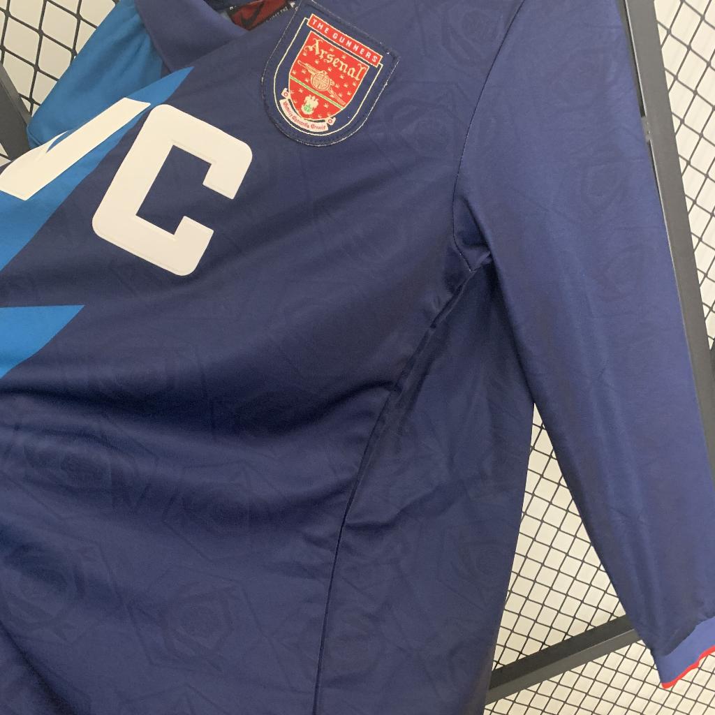 Áo Bóng Đá Retro Arsenal 1995 Dài Tay - Sân Khách bản cao cấp vải Cotton Polyester