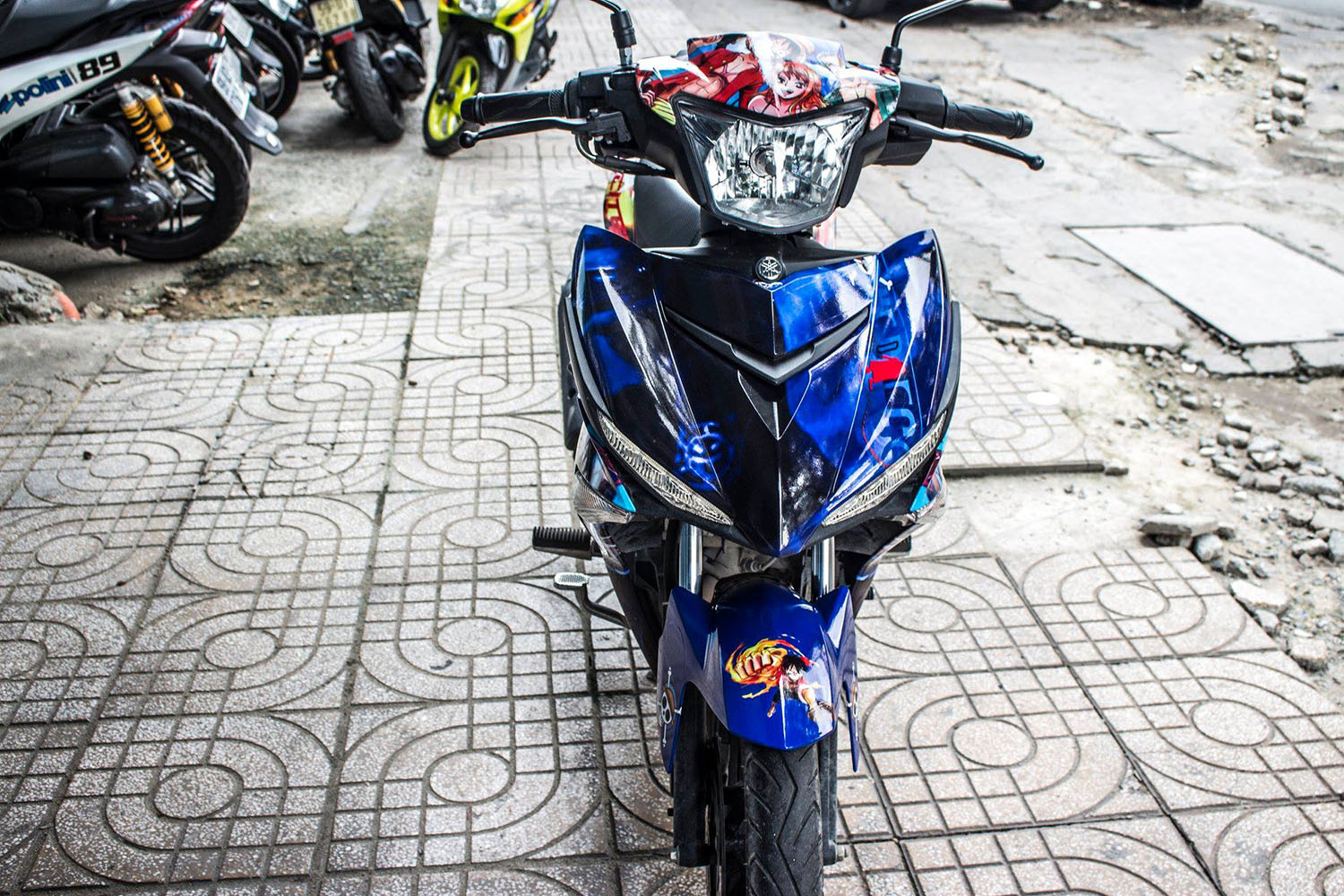 Tem trùm Exciter 150 Blue One Piece