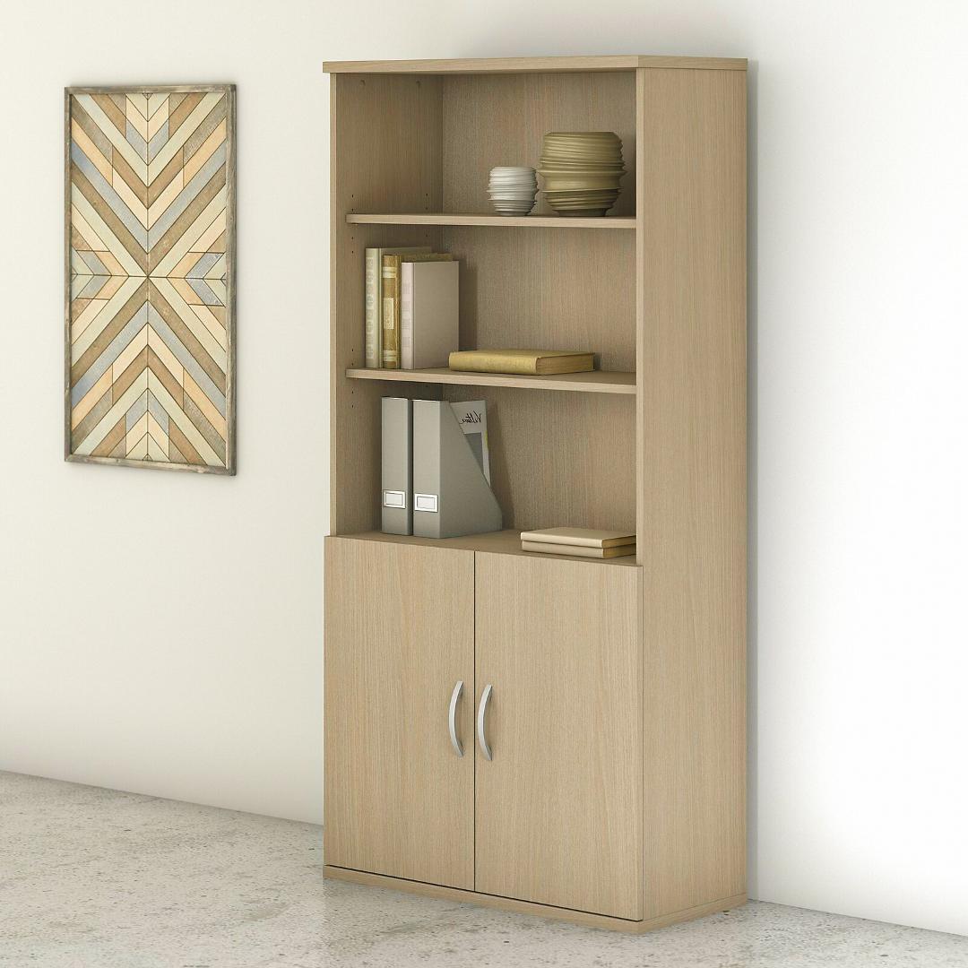 Tủ hồ sơ văn phòng gỗ hiện đại SMLIFE Olivia | Gỗ MDF dày 17mm chống ẩm | D90xR40xC180cm