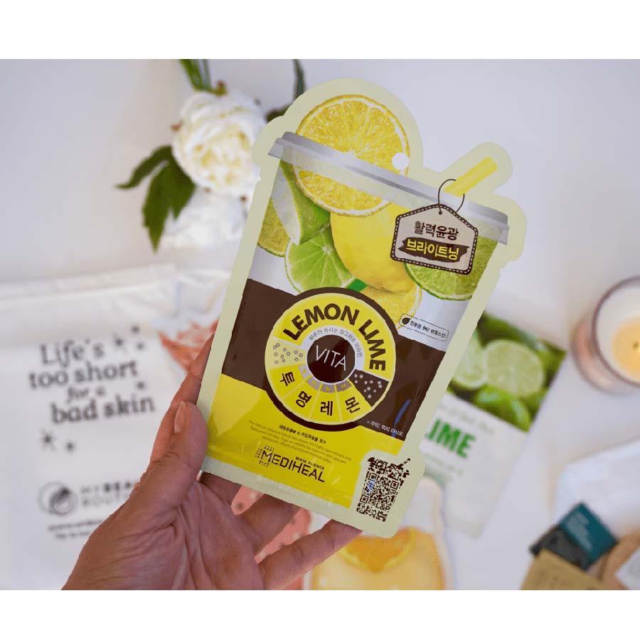 Mặt Nạ Tinh Chất Chanh Tươi Giúp Da Trắng Sáng Không Tỳ Vết Mediheal Lemonlime Vita Mask 20ml