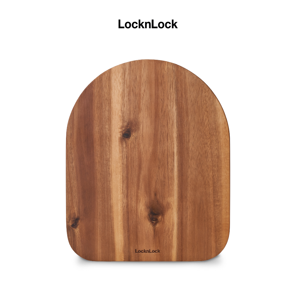 Bộ 3 thớt gỗ kèm đế giữ LocknLock CKD075S4 (4ae) - Gỗ Tràm (Acacia) - 408 x 240 x 120 mm - Độ dày 17mm - Màu tự nhiên