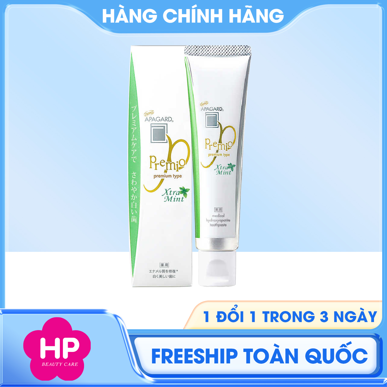 Kem Đánh Trắng Răng Cao Cấp Apagard Premio Xtra Mint 53 G