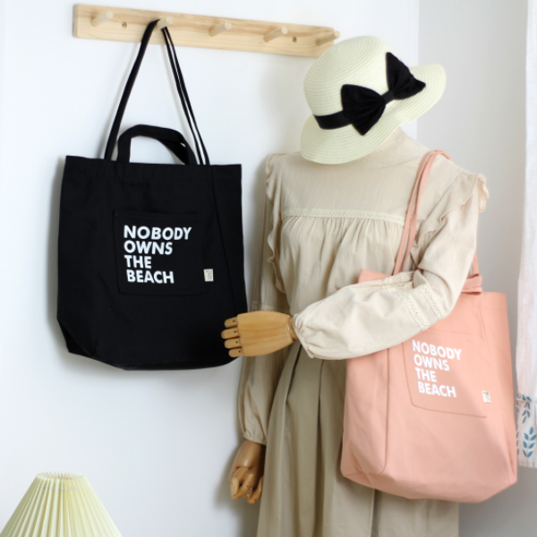 Túi tote vải canvas phom đứng in chữ NOBODY thời trang COVI nhiều màu sắc T18