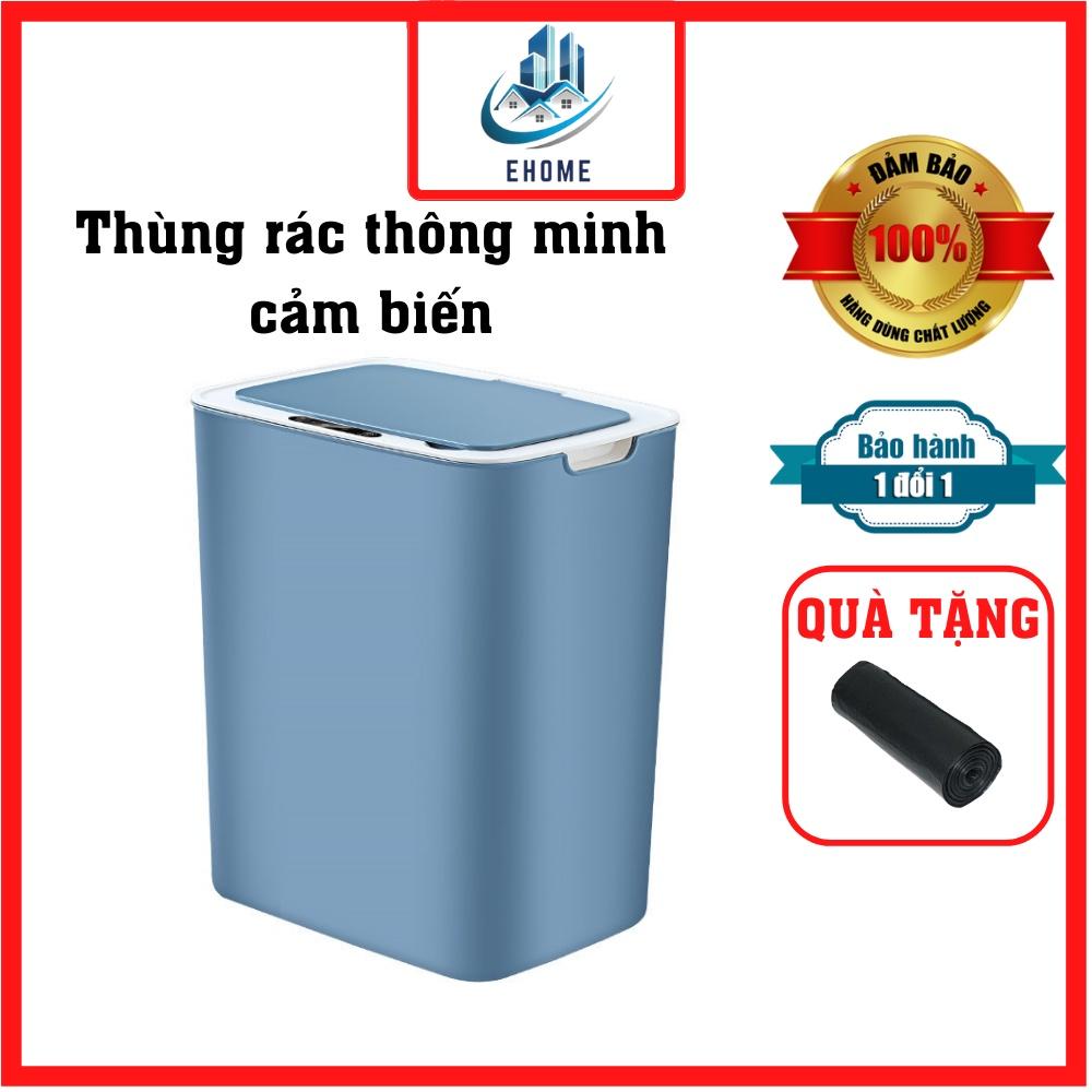 Thùng đựng rác thông minh tự động cảm biến hồng ngoại dung tích 14l sac điện