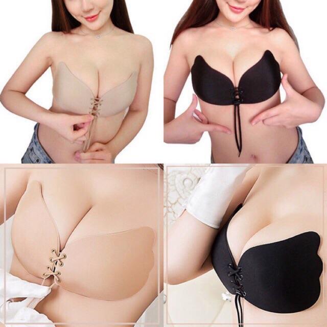 Áo lót Dán ngực hình cánh tiên dây rút tạo khe nâng ngực
